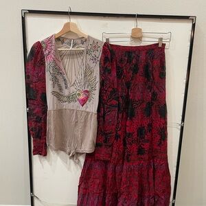 Free People Maxi Dress (Romper + Skirt Set)